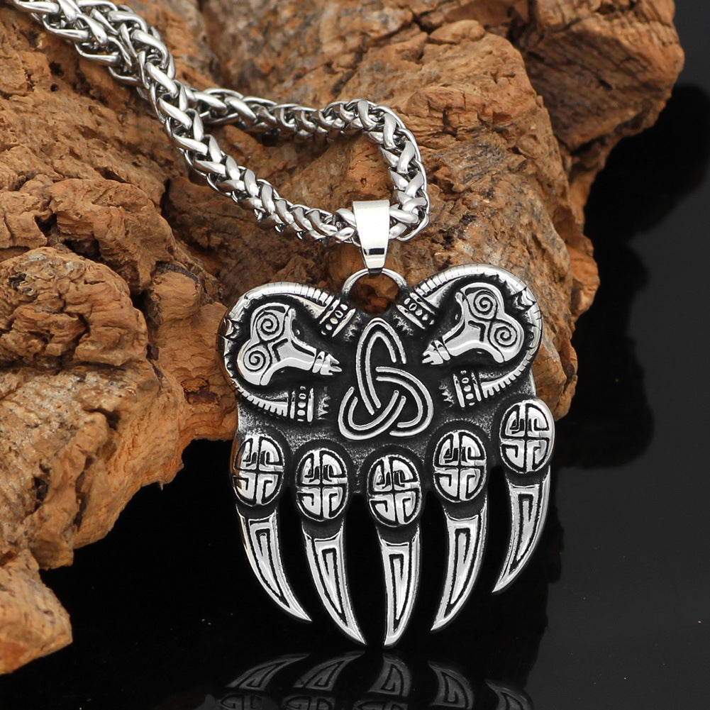 Myth Viking Odin Bear Claw Pendant