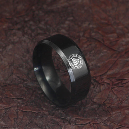 Man's Retro Viking Rune Ring Domineering