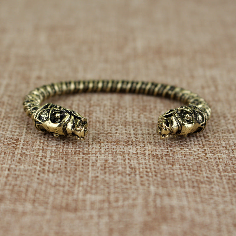 Fenrir Viking Men'S Pagan Alloy Bracelet