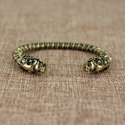 Fenrir Viking Men'S Pagan Alloy Bracelet