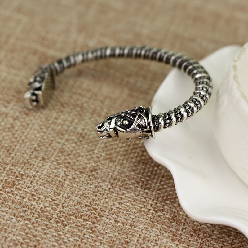 Fenrir Viking Men'S Pagan Alloy Bracelet