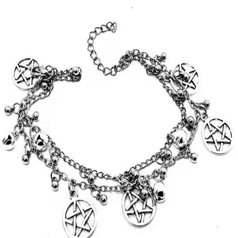 Gothic Witchcraft Evil Pentagram Bracelet