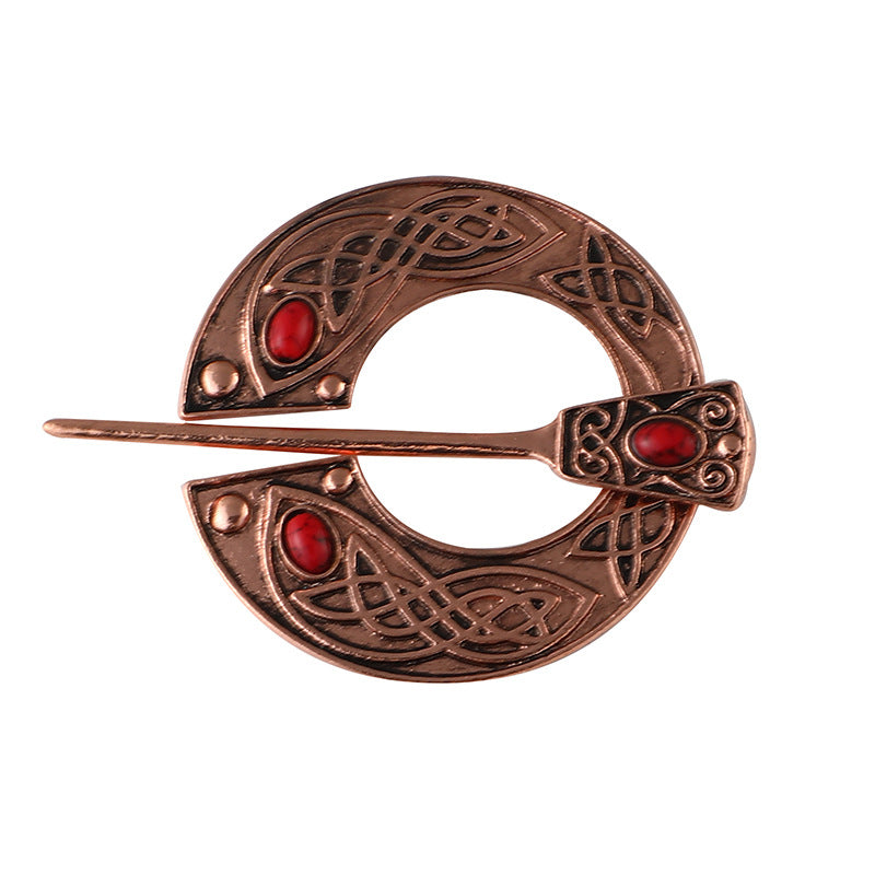 Viking Pirate Belt Buckle Collar Pin