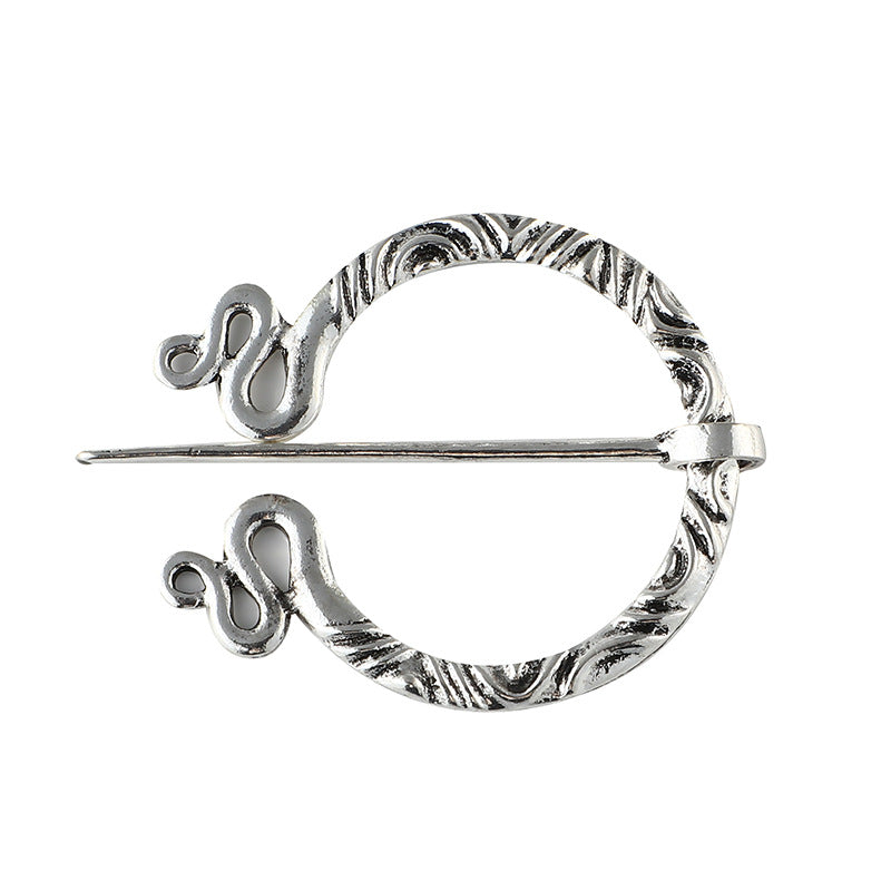 Viking Pirate Belt Buckle Collar Pin