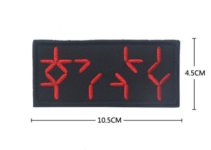 Viking Flag Epaulet Embroidery Velcro Label