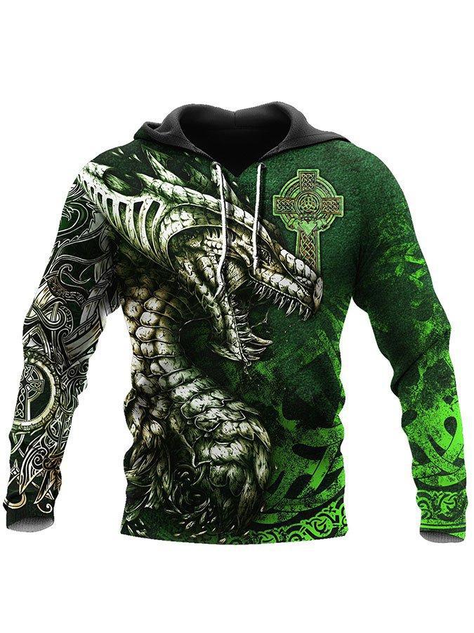 Fashion Street Trend Men's Viking Mythology Sweatshirt