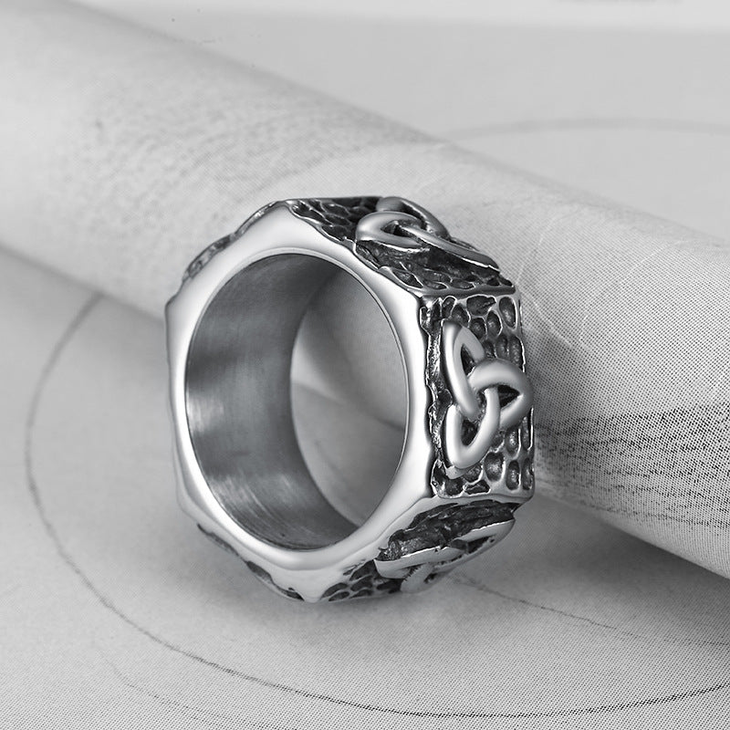 Personalized Vintage Viking Stainless Steel Men's Ring