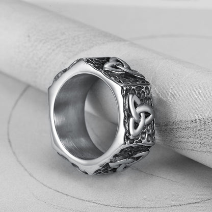 Personalized Vintage Viking Stainless Steel Men's Ring