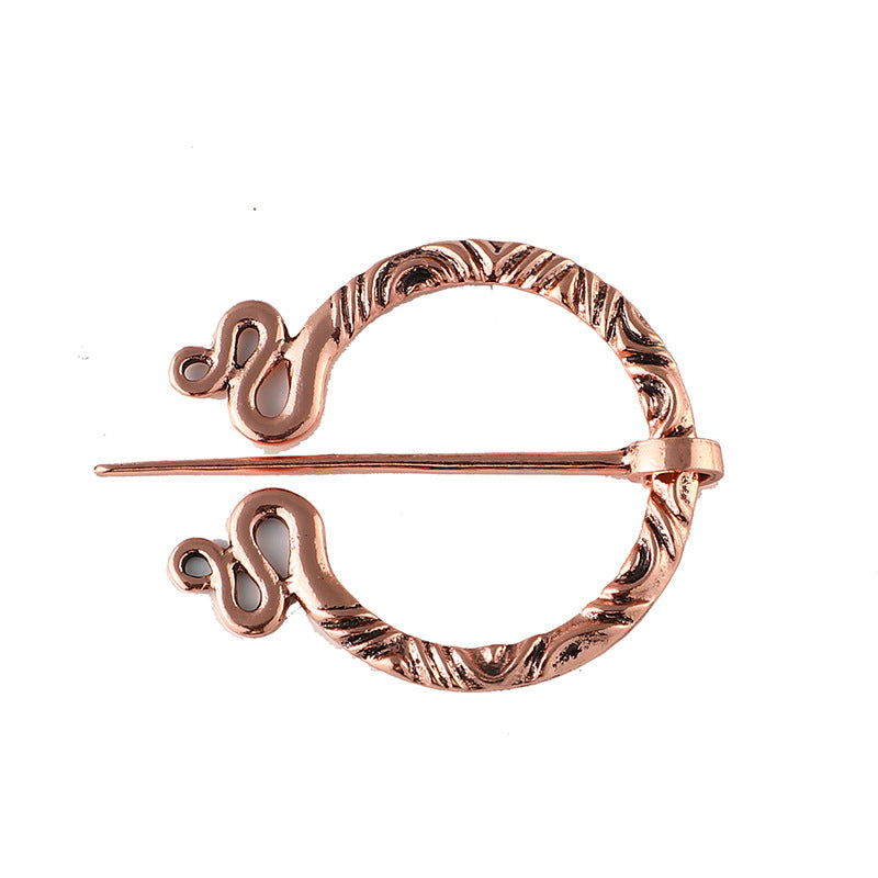 Viking Pirate Belt Buckle Collar Pin