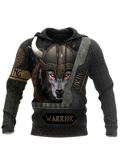 Fashion Street Trend Men's Viking Mythology Sweatshirt