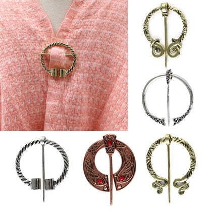 Viking Pirate Belt Buckle Collar Pin