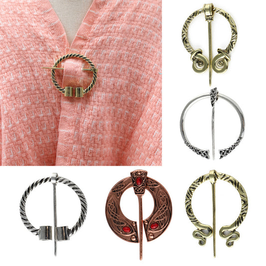 Viking Pirate Belt Buckle Collar Pin