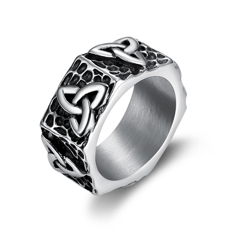 Personalized Vintage Viking Stainless Steel Men's Ring