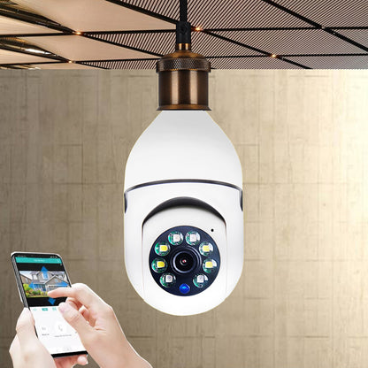 Cámara de seguridad tipo bombilla 1080P 4X Zoom 2.4Ghz WiFi