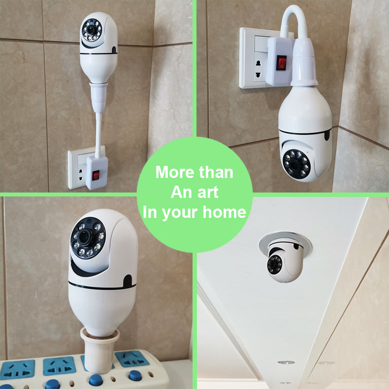 Cámara de seguridad tipo bombilla 1080P 4X Zoom 2.4Ghz WiFi