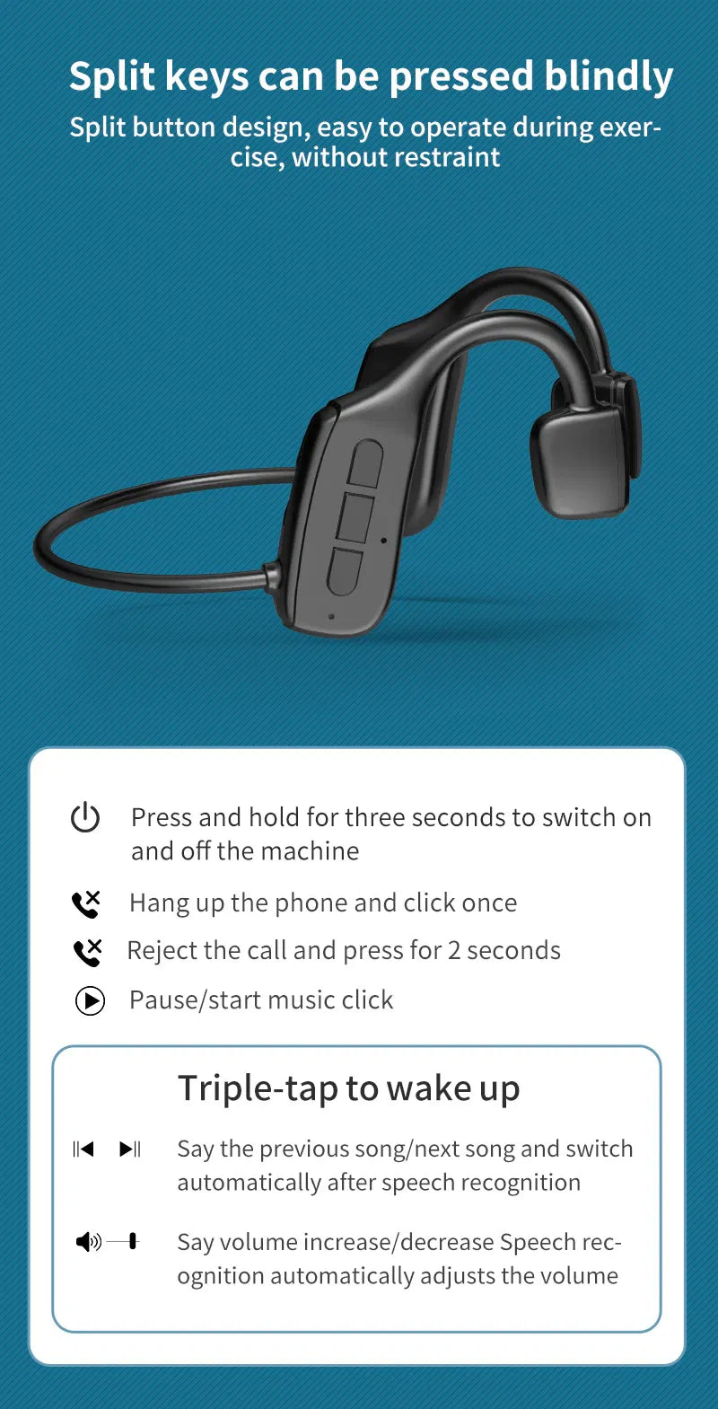 Audífonos Bluetooth oído abierto