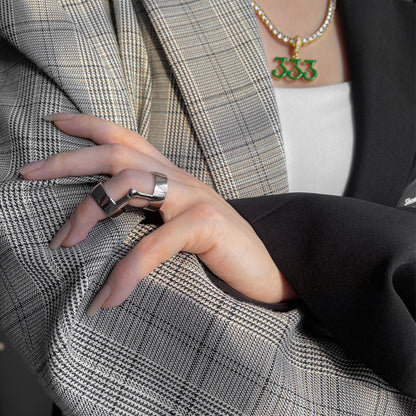 Gothic Knuckle Metal Flex Ring