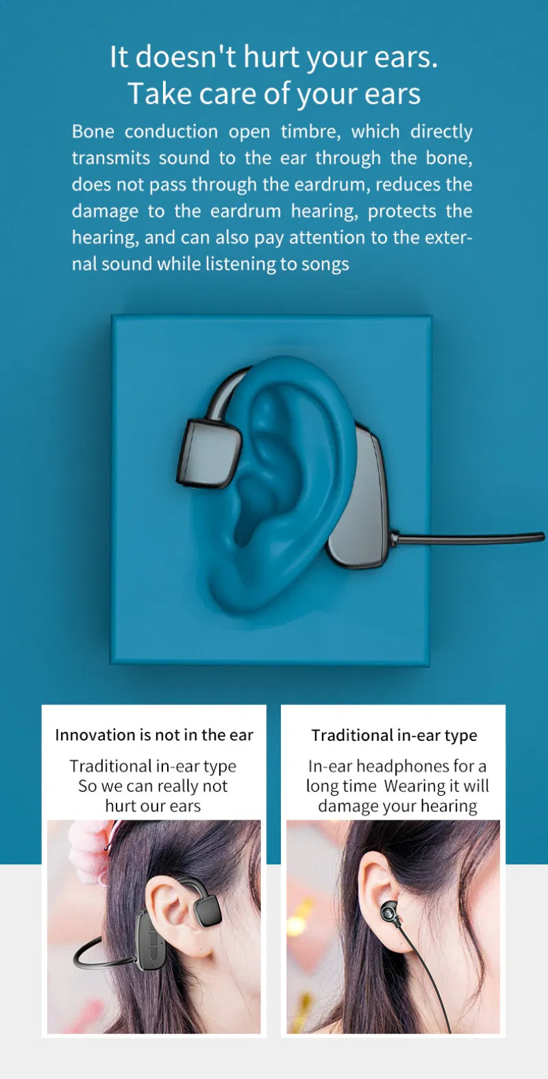 Audífonos Bluetooth oído abierto