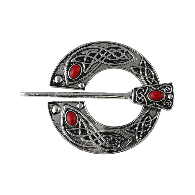 Viking Pirate Belt Buckle Collar Pin