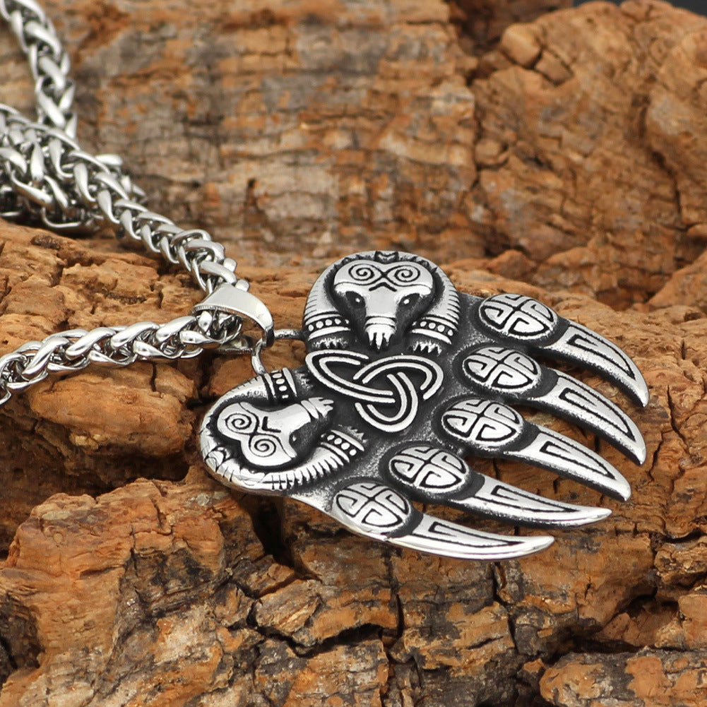 Myth Viking Odin Bear Claw Pendant