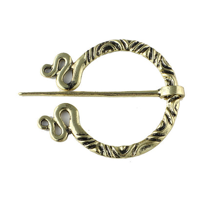 Viking Pirate Belt Buckle Collar Pin