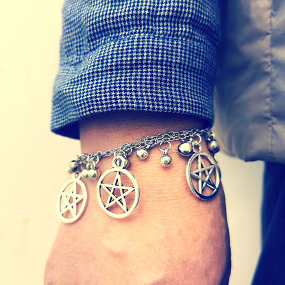 Gothic Witchcraft Evil Pentagram Bracelet